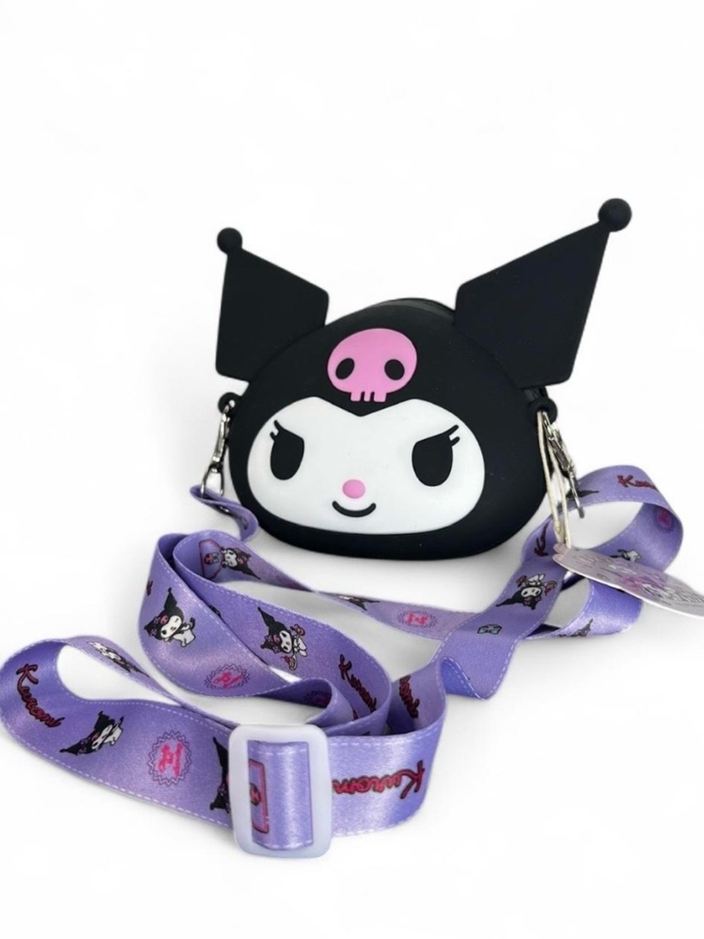 Sanrio Kuromi Crossbody Bag Mini Purse Purple Adjustable Strap Kawaii Cute
